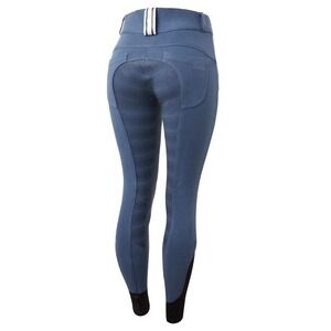 Horze Womens Full Seat Breeches Bearing Sea Blue Elastic Leg -Size EU 42/US 30